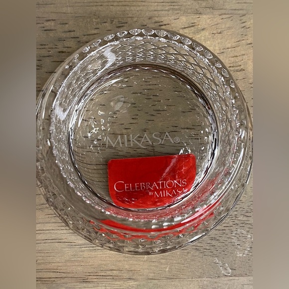 Celebrations MIKASA Crystal Bell TeaLight Candle  Holder 3" RUBY‎ RED - Picture 9 of 10